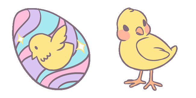 easter egg chick animated custom cursor