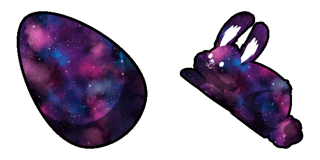 easter galaxy bunny egg animated custom cursor