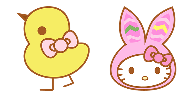 easter hello kitty chick custom cursor