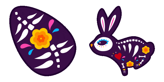 easter skeleton bunny egg animated custom cursor