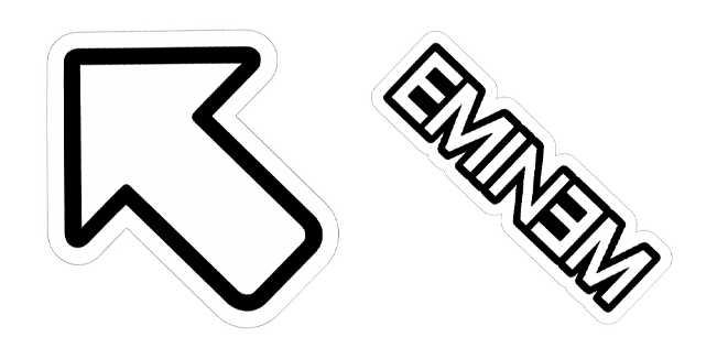 eminem logo arrow custom cursor