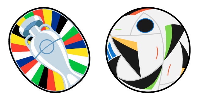 euro 2024 logo ball custom cursor