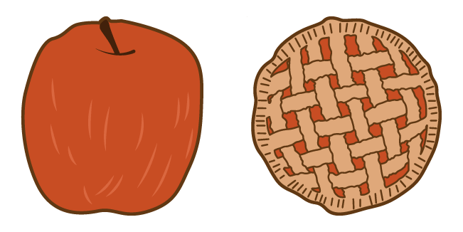 fall aesthetic apple pie custom cursor