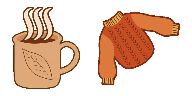 fall aesthetic sweater tea cursors