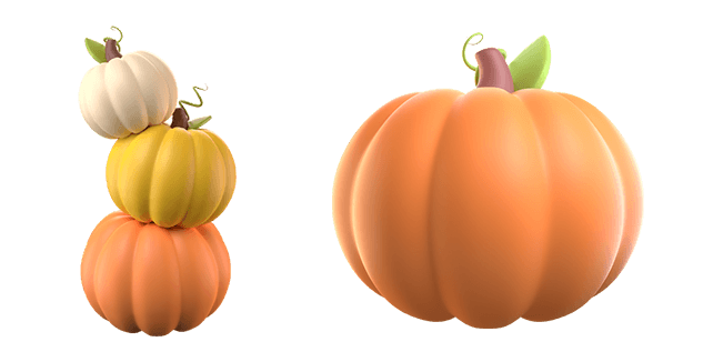 fall pumpkins 3d custom cursor