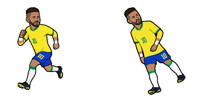 falling neymar animated custom cursor