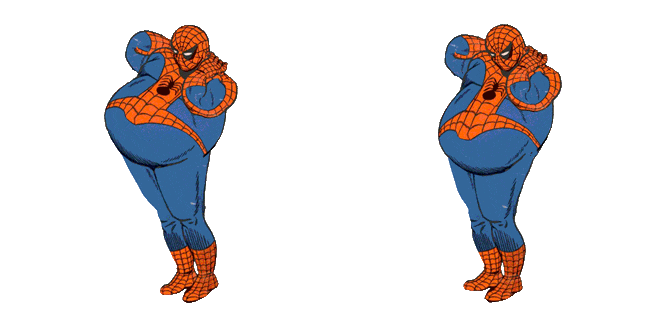fat spider man meme animated custom cursor