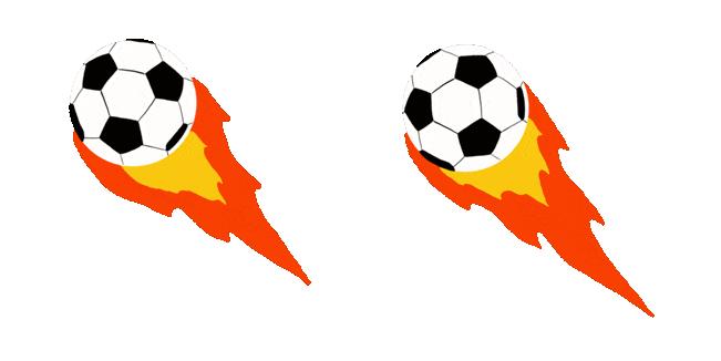 fire soccer ball animated custom cursor