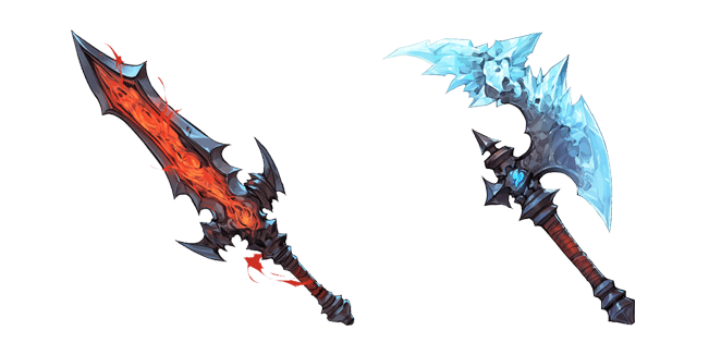fire sword & ice axe custom cursor