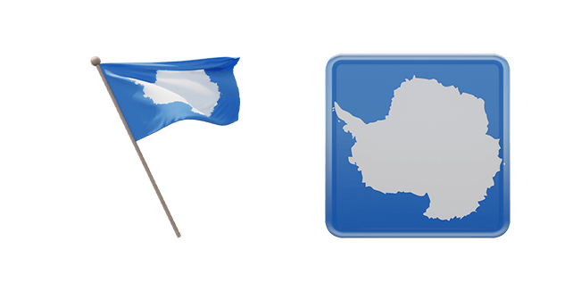 flag of antarctica 3D custom cursor