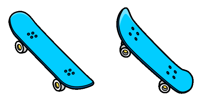 flipping blue skateboard animated custom cursor