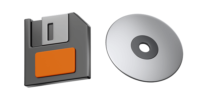 floppy disk & cd 3D custom cursor