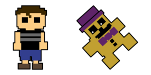 FNaF Crying Child & Fredbear Pixel Cursor - FNaF Cursors - Sweezy