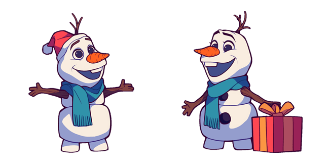 frozen christmas olaf gift custom cursor