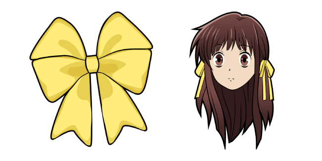 fruits basket tohru honda yellow bow custom cursor