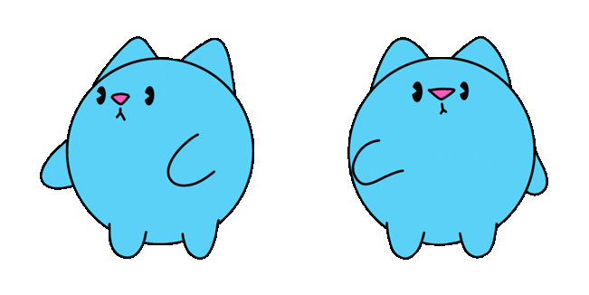 funny blue cat animated custom cursor