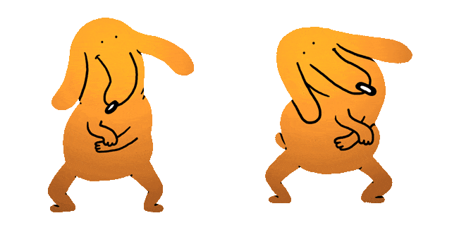 funny brown dog dancing animated custom cursor