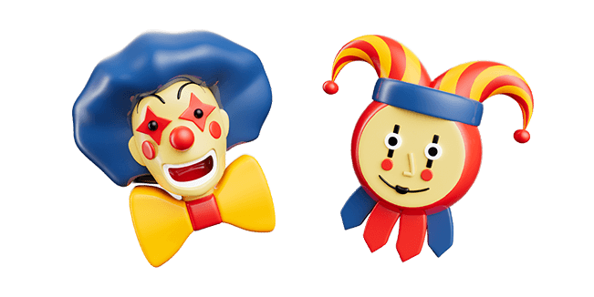funny clowns 3D custom cursor