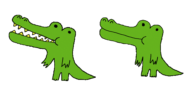 funny crocodile animated custom cursor