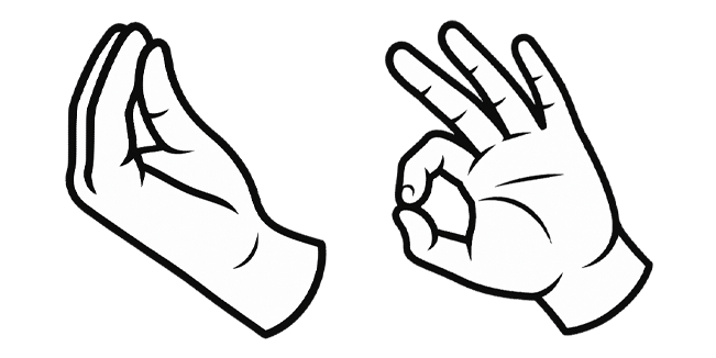 funny hand gestures custom cursor