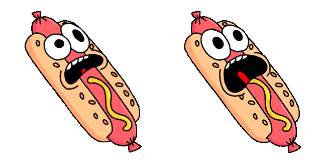 funny hot dog animated custom cursors