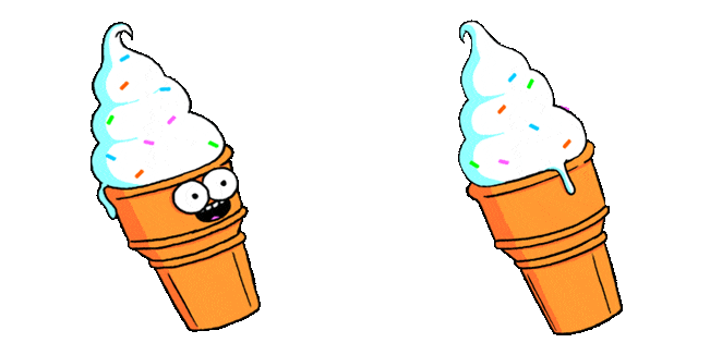 funny ice cream spinning animated custom cursor