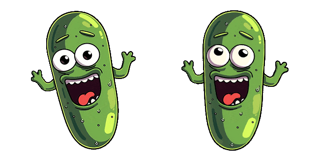 funny pickle animated custom cursor