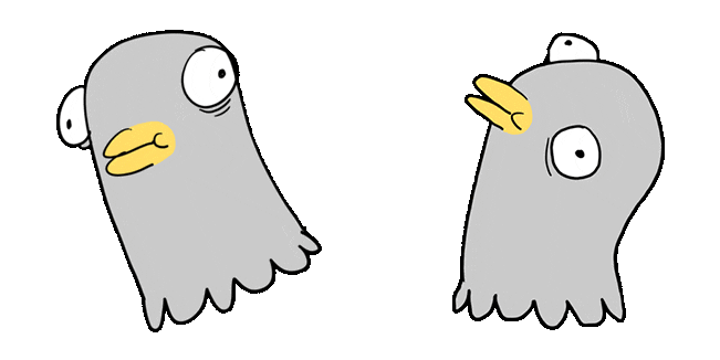 funny pigeon head animated custom cursor