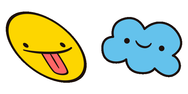 funny smiley cloud animated custom cursor
