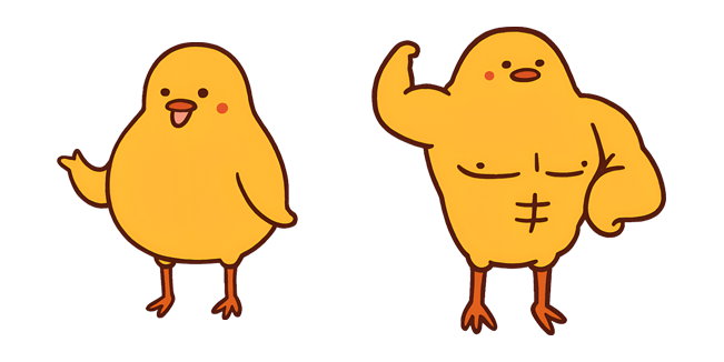 funny strongman chicken custom cursor