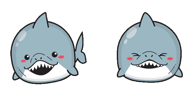 funny swimming shark animated custom cursor
