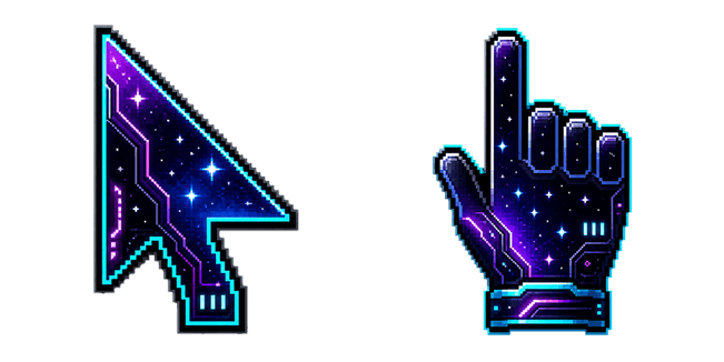 galaxy cyber pixel custom cursor