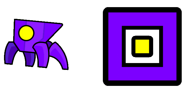 geometry dash purple spider 1 cube 1 animated custom cursor