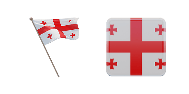 georgia flag 3D custom cursor