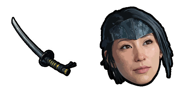 ghost of yotei atsu katana animated custom cursor