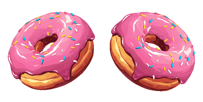 glazed donut animated custom cursor