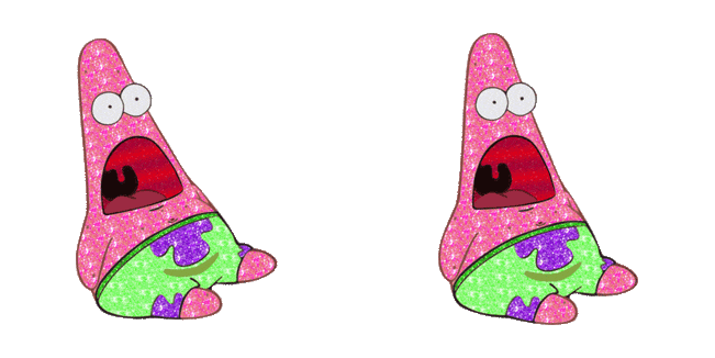 glitters surprised patrick meme animated custom cursor