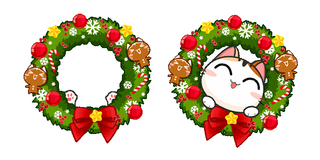 gojill the meow with christmas wreath animated custom cursor