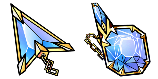 gold blue diamond custom cursor