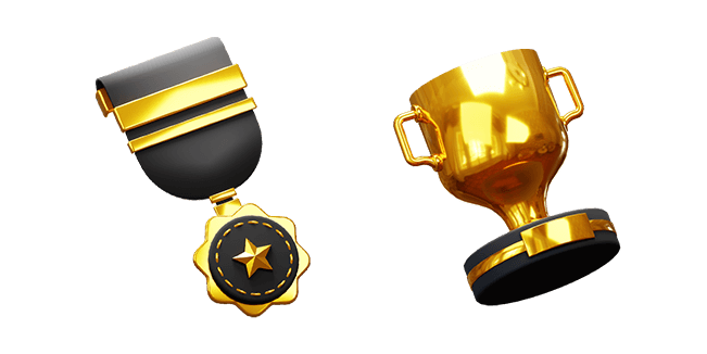 gold medal & goblet 3D custom cursor