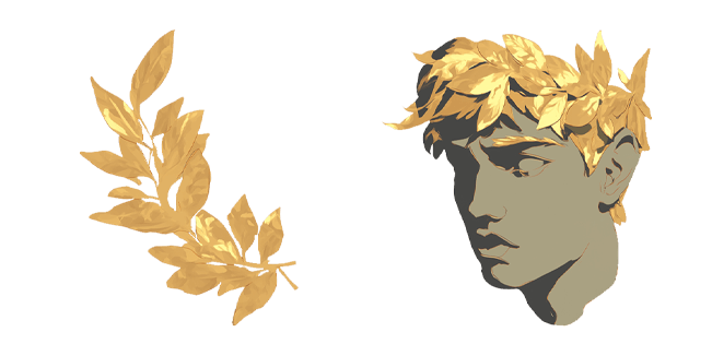 golden laurel wreath statue head custom cursor