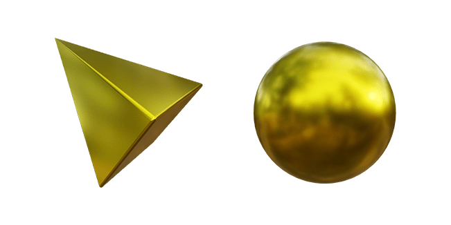 golden prism & ball 3D custom cursor
