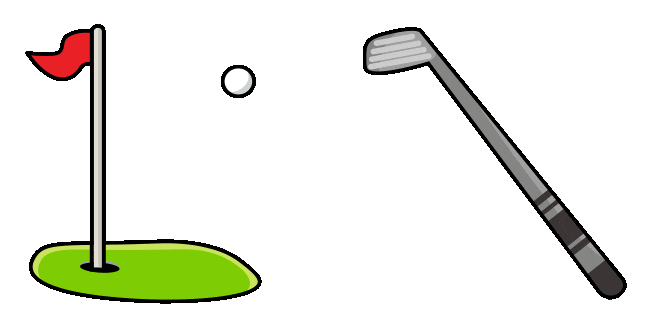 golf hole club animated custom cursor