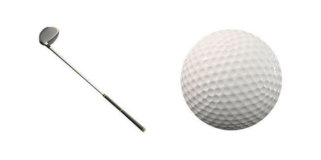 golf stick & golf ball 3D custom cursor