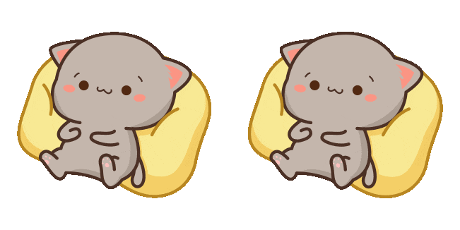 Goma Cat on Pillow Animated Cursor - Cute Cursors - Sweezy