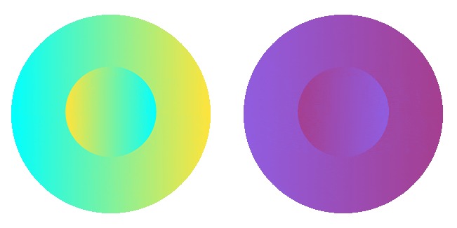 gradient dot animated custom cursor