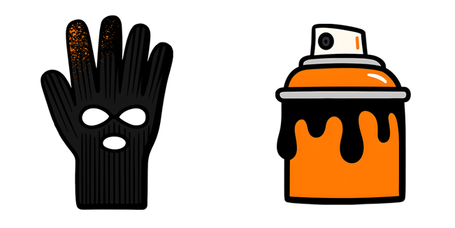 graffiti balaclava glove can custom cursor