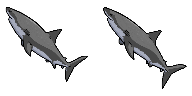 great white shark animated custom cursor