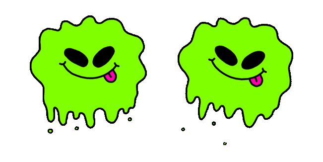 green alien slime animated custom cursor