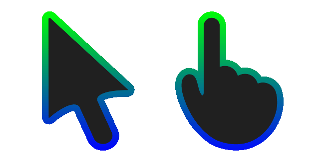 green blue stroke gradient animated custom cursor